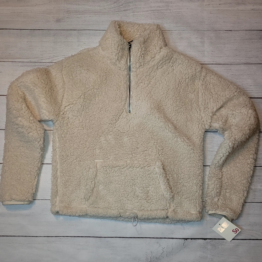 SO Sherpa pullover sweater